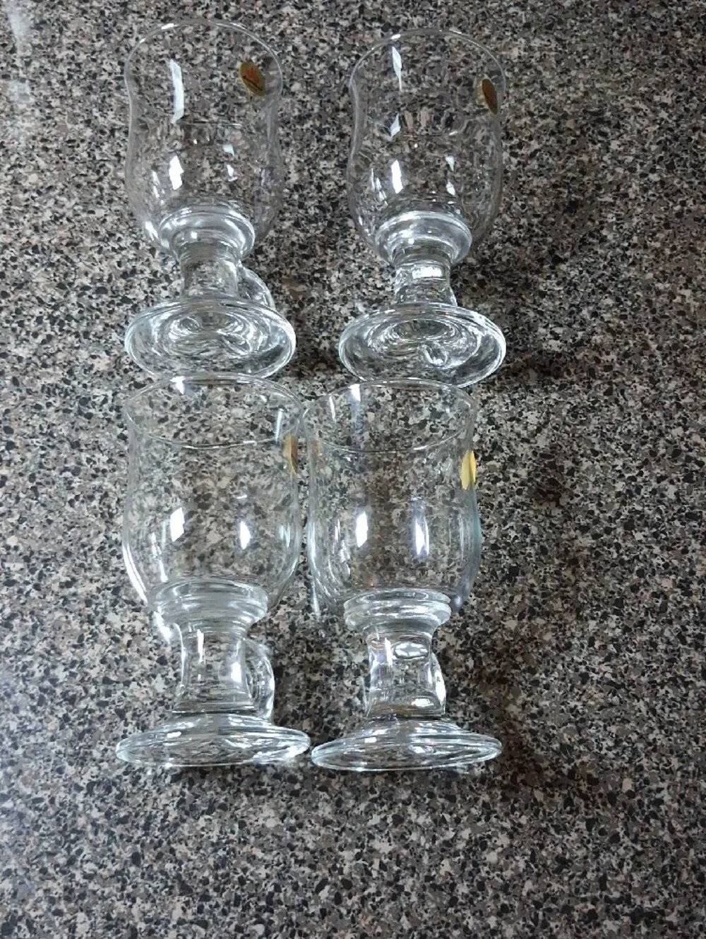 Dansk MCM Clear Glass Irish Coffee Mugs Set (4) New In Box